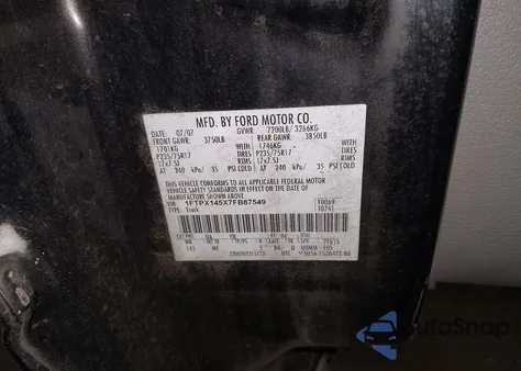 2007 Ford F-150 Fx4/Lariat/Xl/Xlt z USA, uszkodzony, nr VIN 1FTPX145X7FB87549